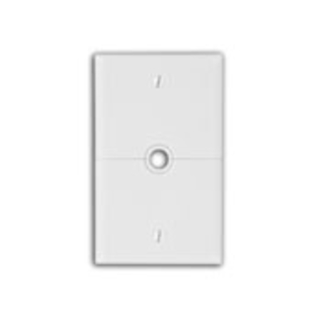 LEVITON 1-Port Split Wallplate, .406" Round Hole, White N751-W